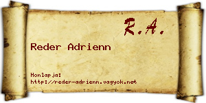 Reder Adrienn névjegykártya
